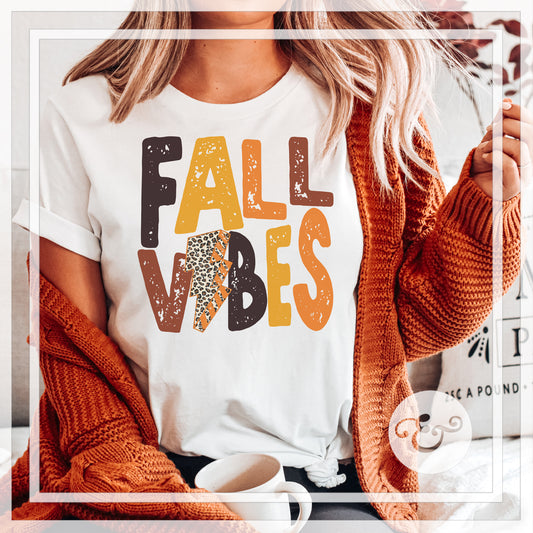 Fall Vibes With Lightning Bolt Sublimation Transfer