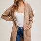 Longline Hoodie Open Front Cardigan