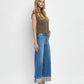 High Rise Cuff Wide Jeans