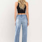 High Rise Cuffed Distressed Rigid Boyfriend Jeans