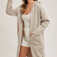 Longline Hoodie Open Front Cardigan