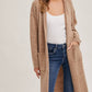 Longline Hoodie Open Front Cardigan