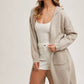 Longline Hoodie Open Front Cardigan