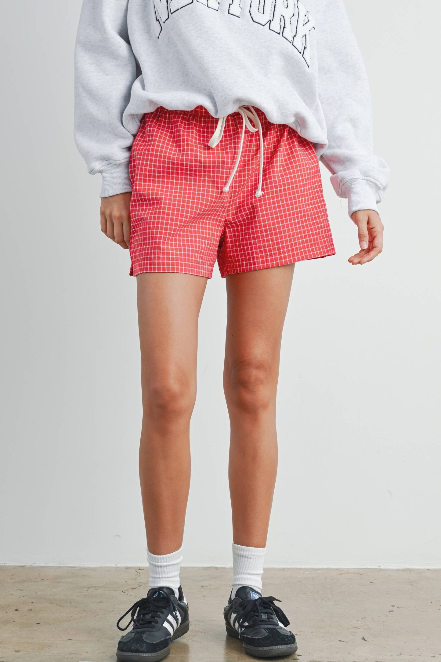 Drawstring Check Boxer Shorts