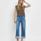 High Rise Cuff Wide Jeans