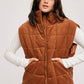 Corduroy Quilted Puffer Vest