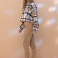 Yarn Dyed Plaid Button Up Crop Shirt Jacket