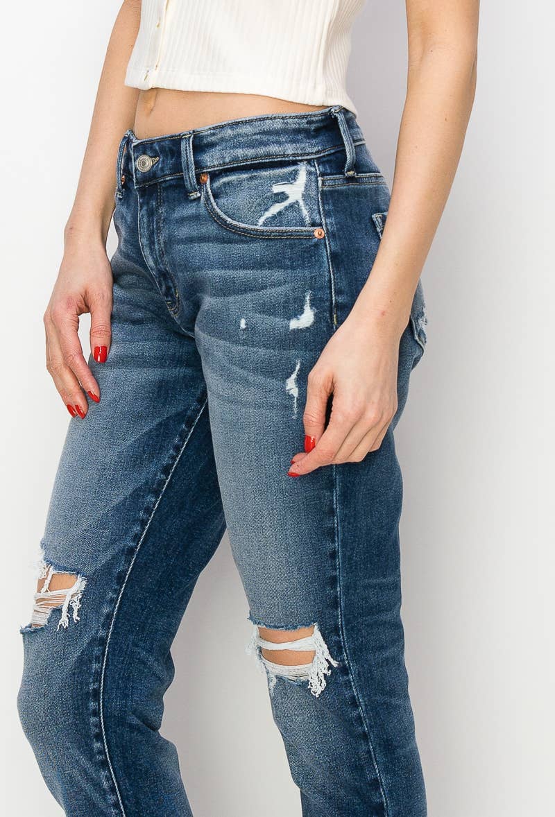 Natalia Mid Rise Boyfriend Jeans | Plus