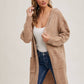 Longline Hoodie Open Front Cardigan