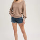 Backless Balloon Sleeves Pullover