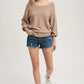 Backless Balloon Sleeves Pullover