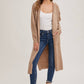 Longline Hoodie Open Front Cardigan