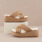 The Fresno Camel | Raffia Platform Sandals