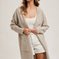 Longline Hoodie Open Front Cardigan