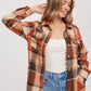 Flannel Plaid Shacket with Pockets