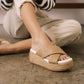 The Fresno Camel | Raffia Platform Sandals