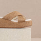 The Fresno Camel | Raffia Platform Sandals