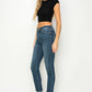 Gabriela High Rise Cross Hatch Fabric Skinny Jeans