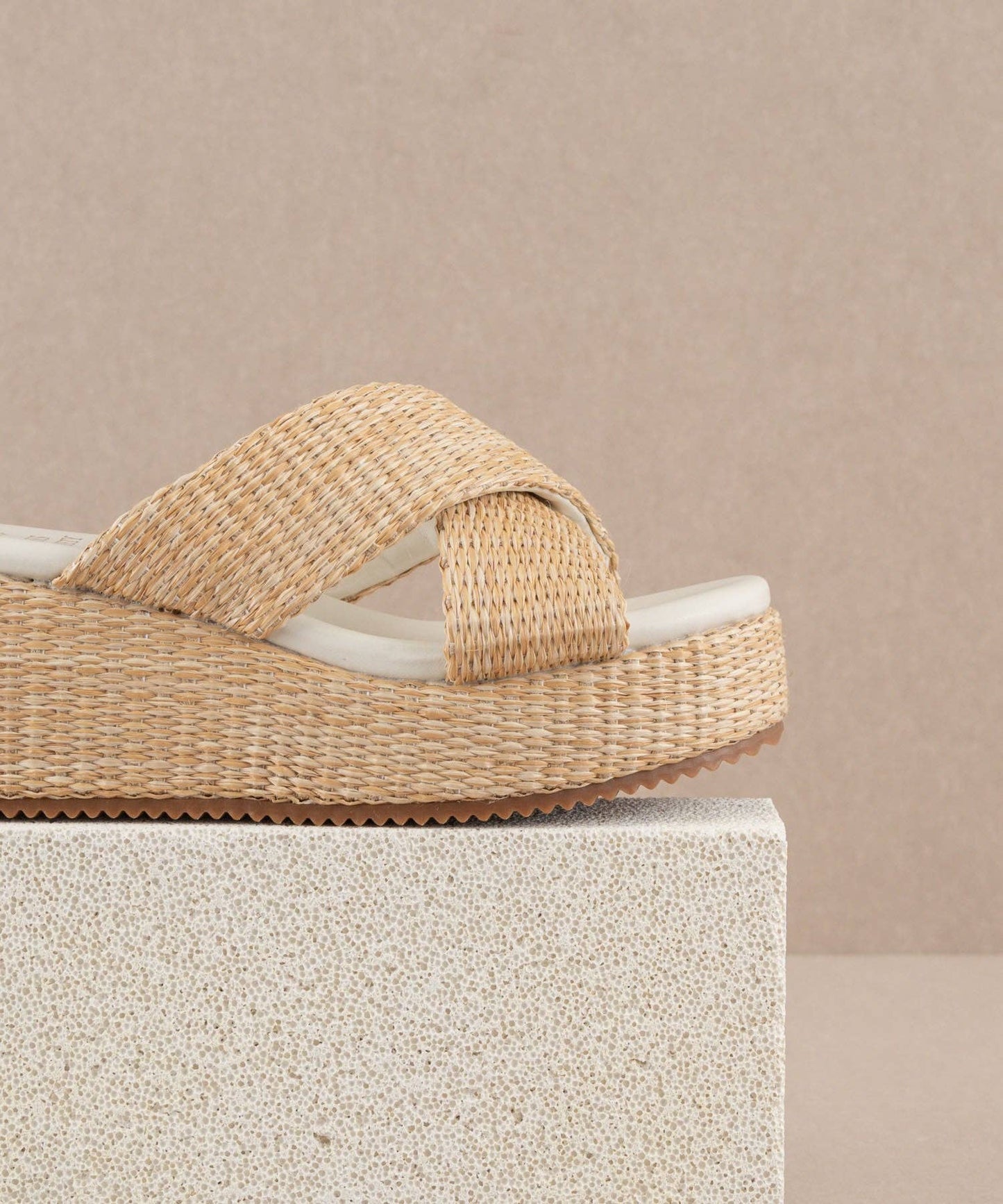 The Fresno Natural | Raffia Platform Sandals