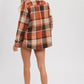 Flannel Plaid Shacket with Pockets