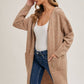 Longline Hoodie Open Front Cardigan