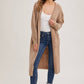 Longline Hoodie Open Front Cardigan