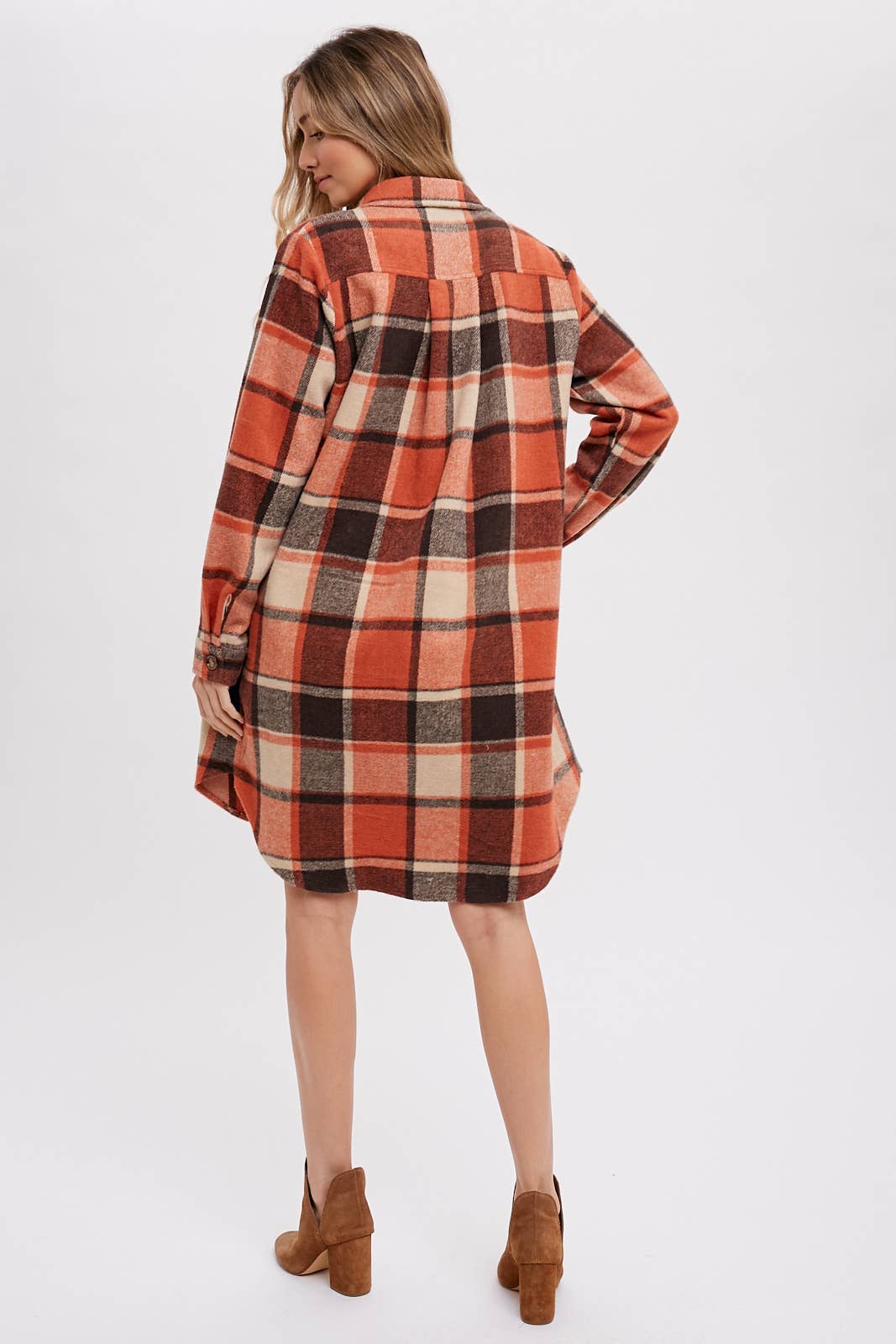 Flannel Plaid Longline Shacket