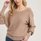 Backless Balloon Sleeves Pullover