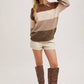 Color Block Sknit Sweater Pullover