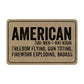 American Freedom Flying, Gun Toting, Firework Exploding, Badass Leatherette Patch