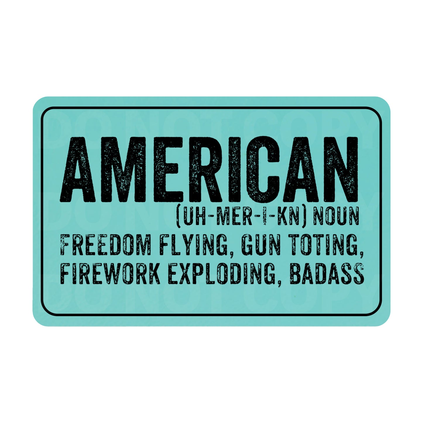 American Freedom Flying, Gun Toting, Firework Exploding, Badass Leatherette Patch