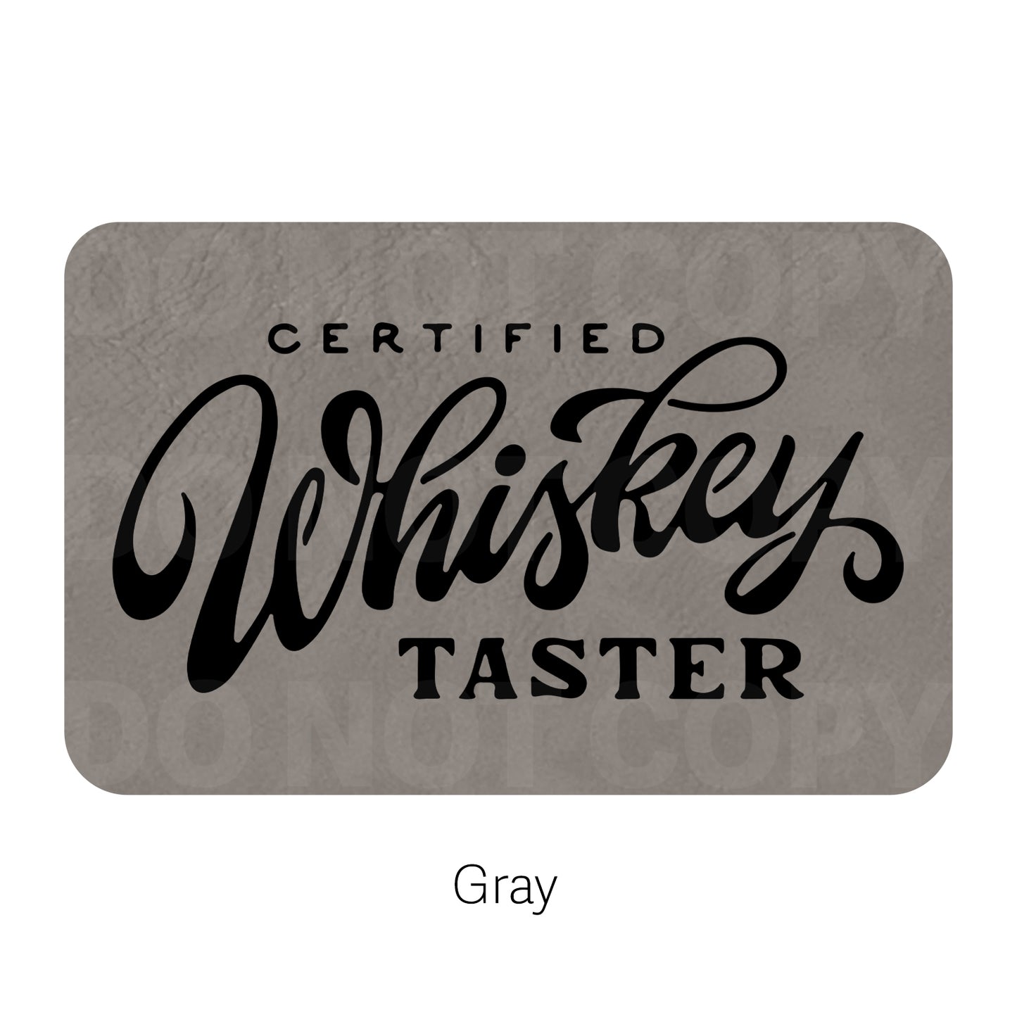 Certified Whiskey Taster Leatherette Patch | Adhesive Backing