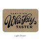 Certified Whiskey Taster Leatherette Patch | Adhesive Backing