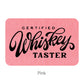 Certified Whiskey Taster Leatherette Patch | Adhesive Backing