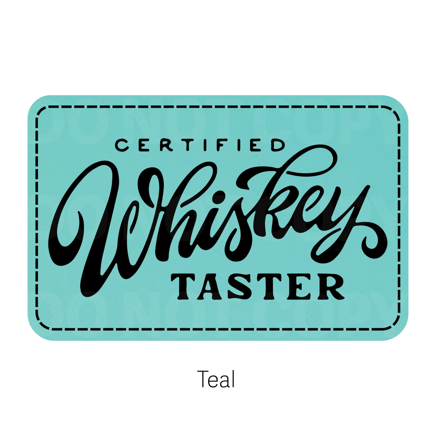 Certified Whiskey Taster Leatherette Patch | Adhesive Backing