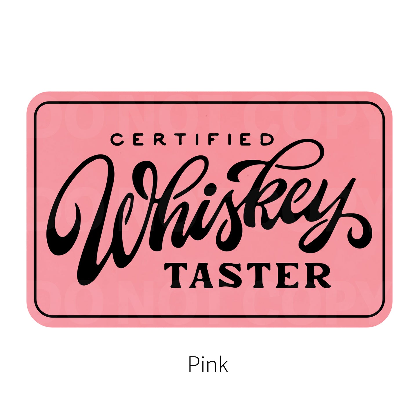 Certified Whiskey Taster Leatherette Patch | Adhesive Backing