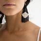 Concha Beaded Fringe Earrings