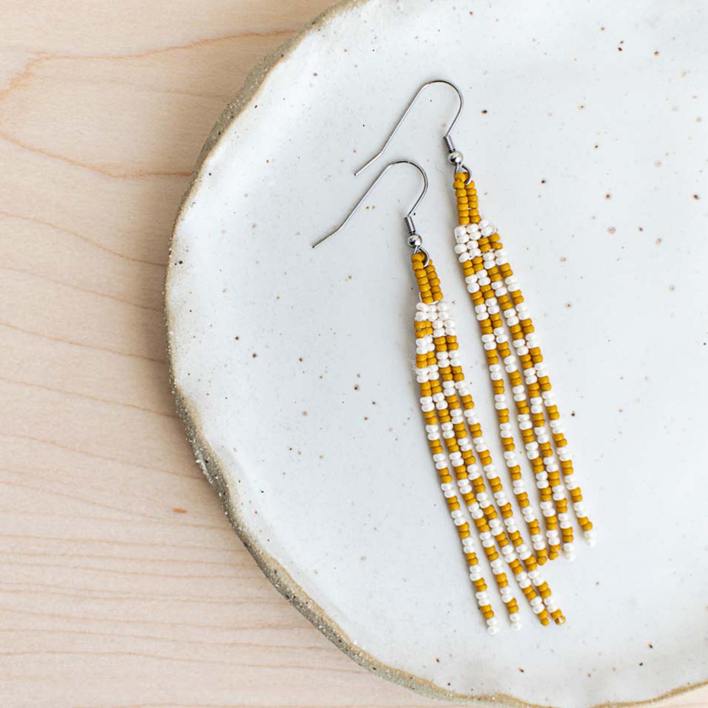 Cuadrado Beaded Fringe Earrings