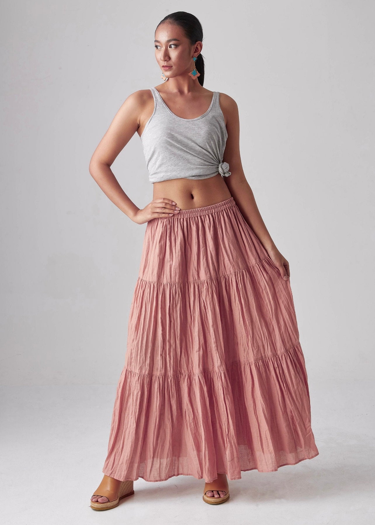 Kulap Tiered Maxi Skirt