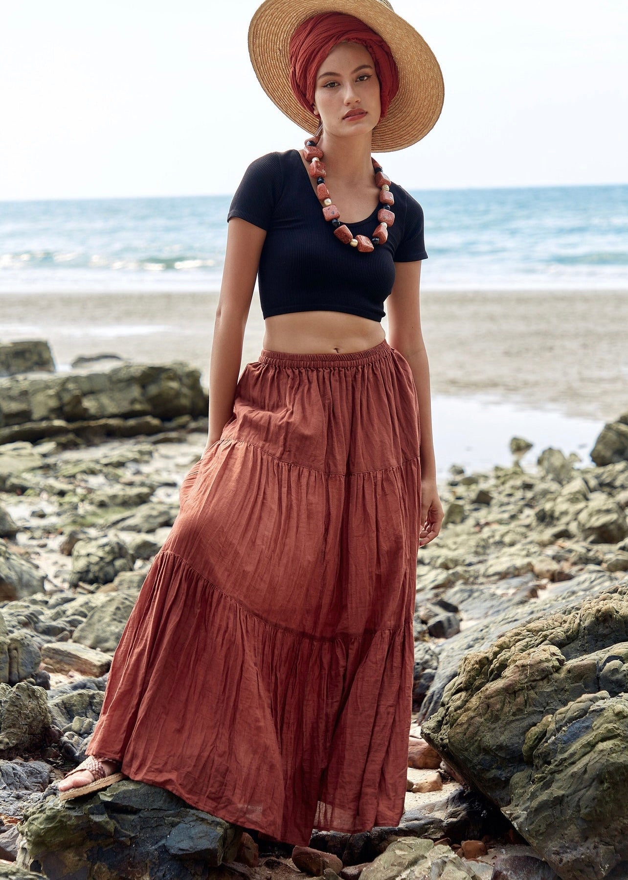 Aree Tiered Maxi Skirt