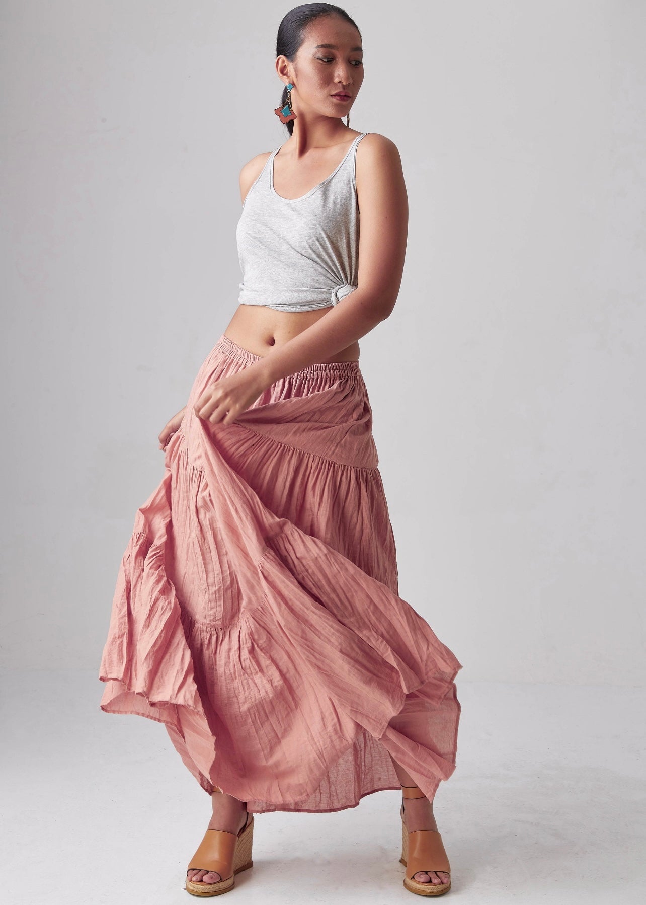 Kulap Tiered Maxi Skirt