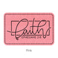 Faith Ephensians 2:8 Leatherette Patch | Adhesive Backing