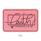 Faith Ephensians 2:8 Leatherette Patch | Adhesive Backing