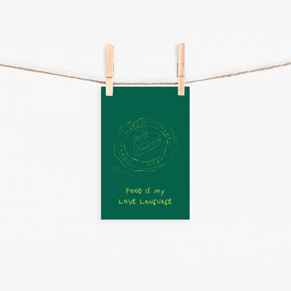 Food Is My Love Language Canvas Art | #03