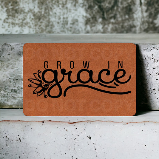 GROW IN GRACE LEATHERETTE PATCH-BLANK-NO LINE