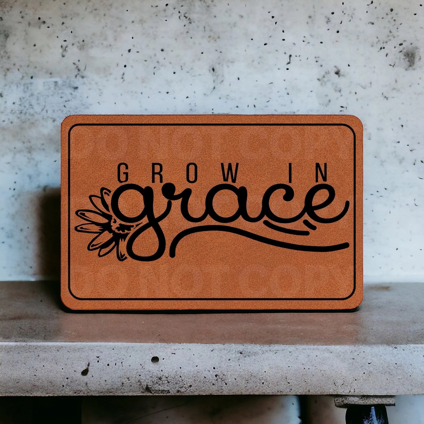 Grow In Grace Leatherette Patch