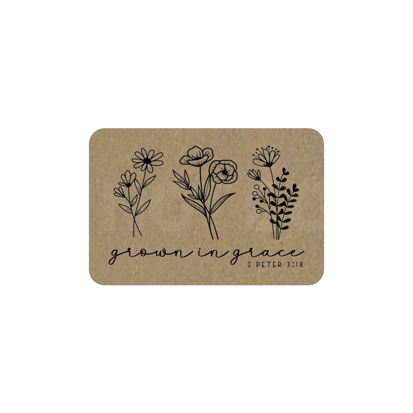 Grown In Grace Leatherette Patch | Adhesive Backing