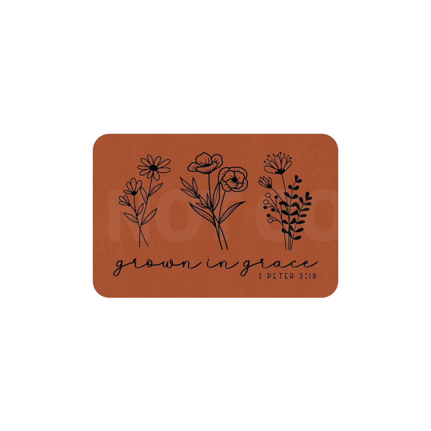 Grown In Grace Leatherette Patch | Adhesive Backing