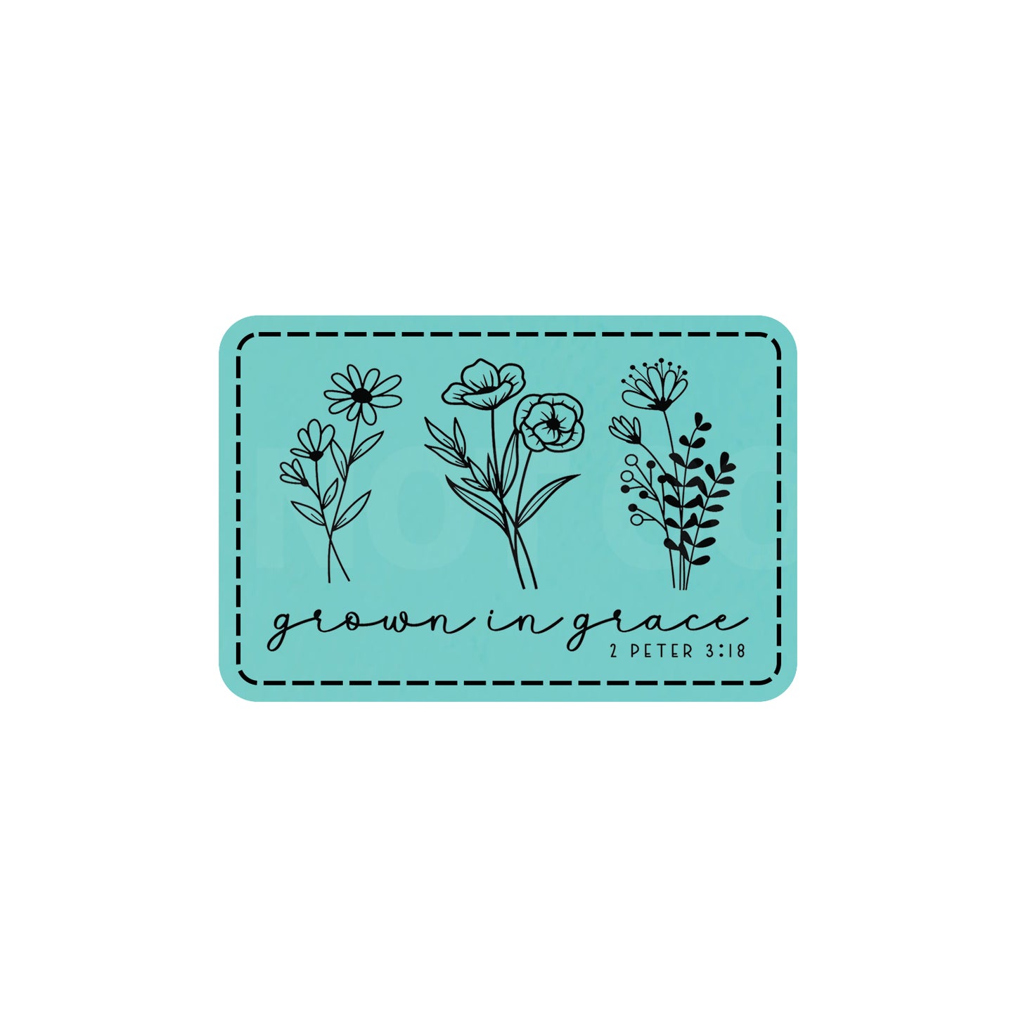 Grown In Grace Leatherette Patch | Adhesive Backing