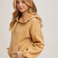 Half Zipper Front Hoodie Sweatshirt with Inner Fleece